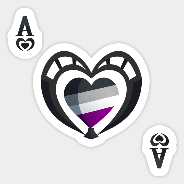 Ace of Hearts Pride Sticker by Phreephur